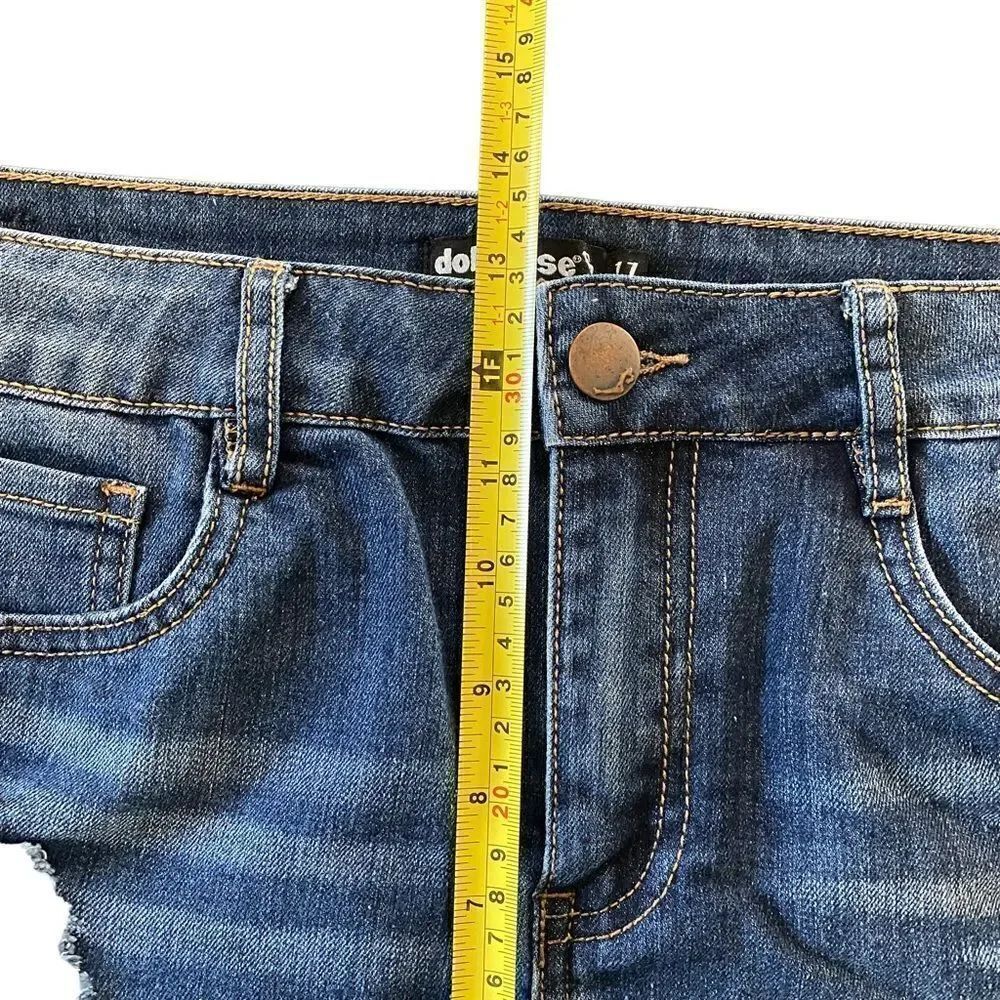 Dollhouse distressed mini jean skirt size 11 - Picture 8 of 8